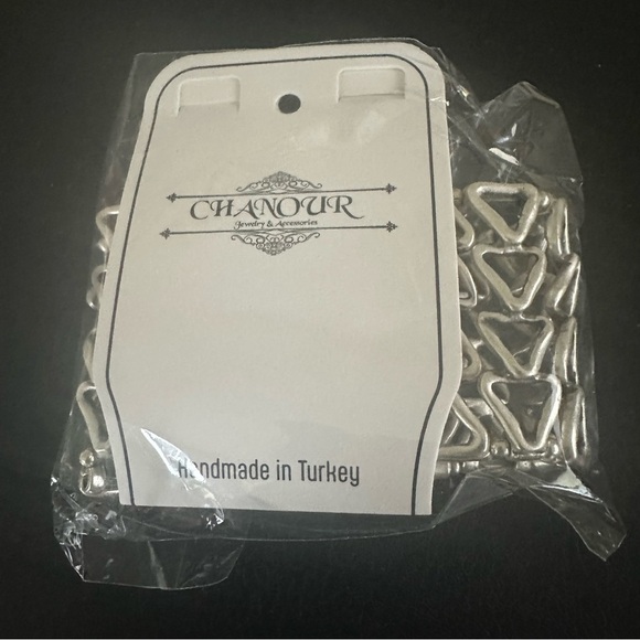 Wide Silver Plated Geometric Triangle Boho Cuff Bracelet | Handmade NWT - Picture 10 of 14